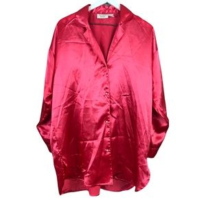 Vintage Gold Label Victoria’s Secret Satin Button Down Nightgown Women S…